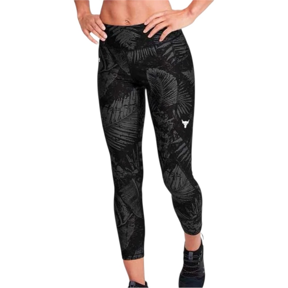 Under Armour Project Rock HeatGear Tropical Printed 7/8 Compression Leggings XS
